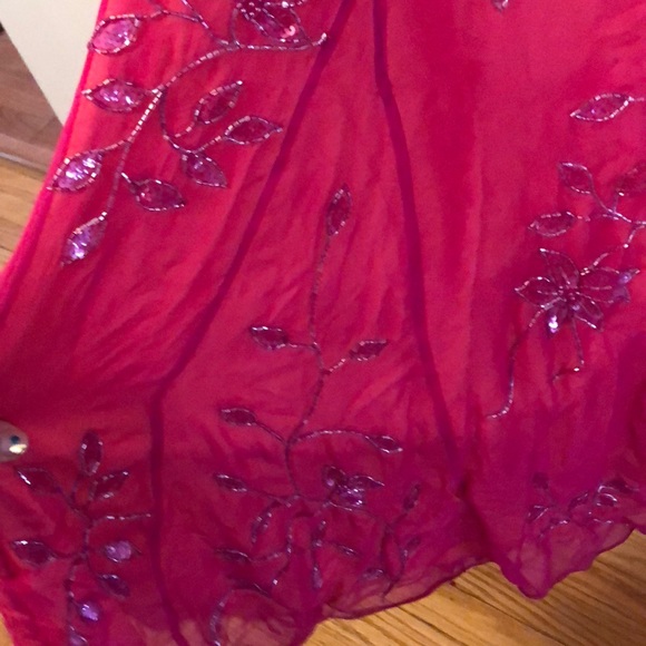 Used prom beaded and sequins mermaid style dress - Picture 3 of 5